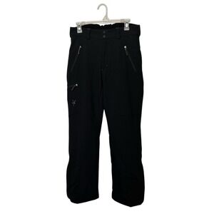 Ibex Pants Mens Small Black Climawool Lite Softshell Merino Wool Blend Skiing